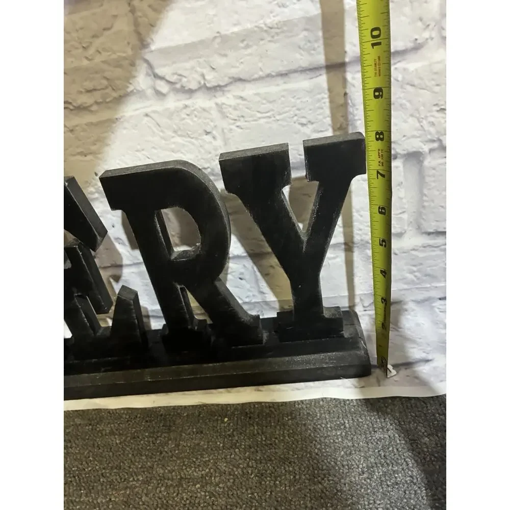 Large Black Wooden Bakery Sign Farmhouse Kitchen Wall Shelf Decor 22 Inch